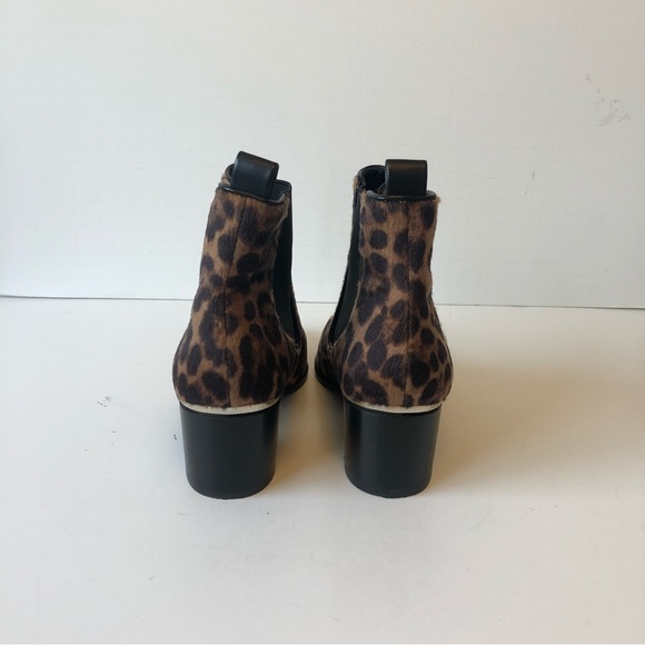 Nine West Leopard Print Chelsea Boots Natural Multi Pony Hair Size 8 - Picture 16 of 16